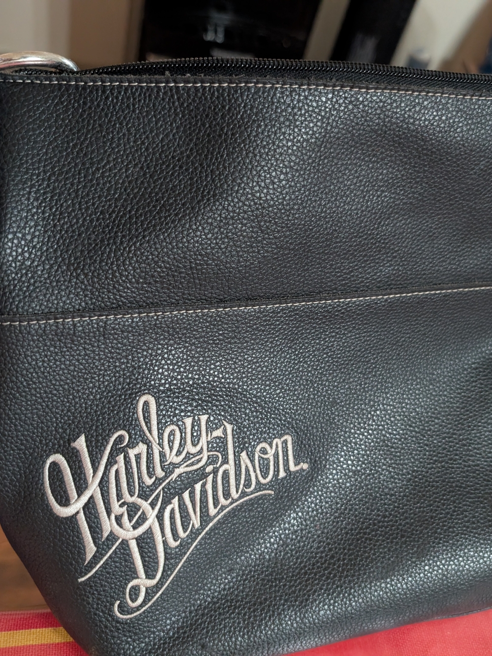 Harley-Davidson Black Leather Crossbody Bag